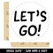 Let&#x27;s Go Travel Fun Text Self-Inking Rubber Stamp for Stamping Crafting Planners